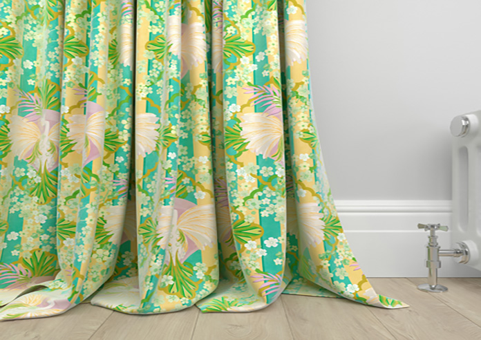 Faded Glamour, Goddess Green Stripe - Made To Measure Curtains - Image 6